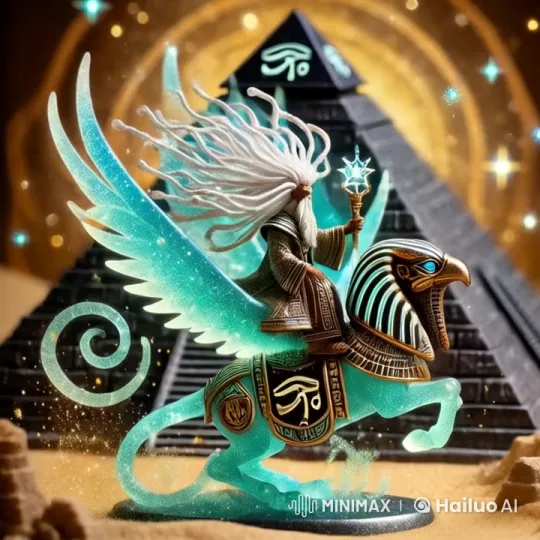 Magical Rider Awakens Ancient Pyramid – AI Generated Video | Hailuo AI