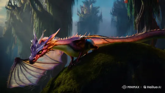 Majestic Dragon in Enchanted Twilight Forest – AI Generated Video | Hailuo AI