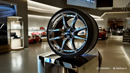 Wheel Transforms into Optimus Prime in Cinematic Retail Scene – AI Generated Video | Hailuo AI