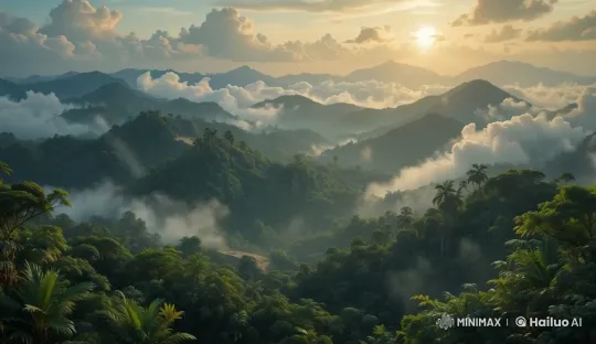 Jungle Canopy Transitions from Dusk to Night – AI Generated Video | Hailuo AI