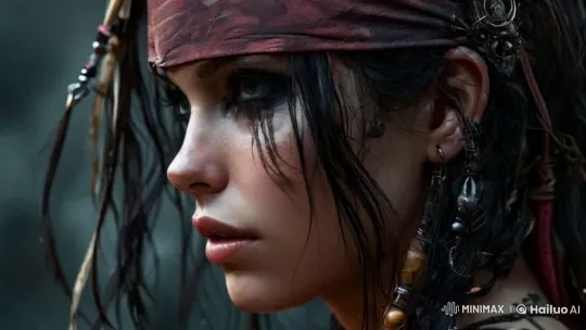 Emo Girl's Rebellious Style: Close-up Portrait – AI Generated Video | Hailuo AI