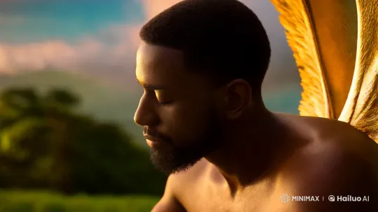 Brazilian Man Transforms into Angel in Aesthetic Film Scene – AI Generated Video | Hailuo AI