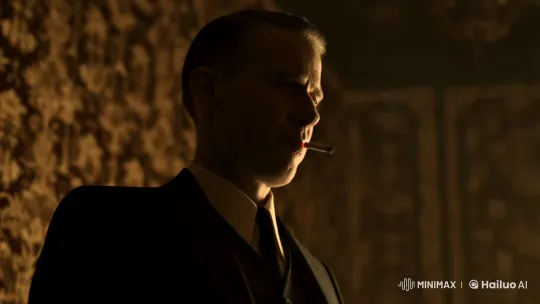Contemplative Man in Vintage Smoky Room – AI Generated Video | Hailuo AI