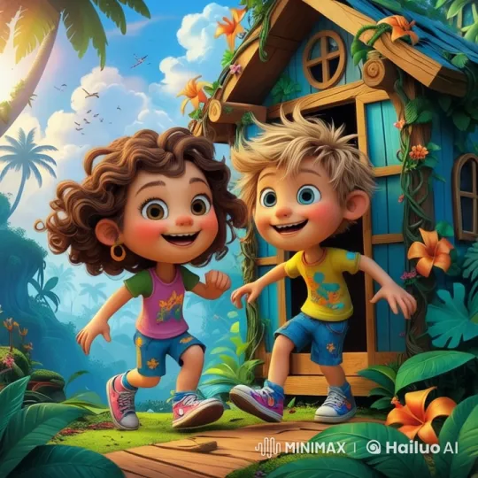Whimsical Animated Children Wake Up to Nature's Joy – AI Generated Video | Hailuo AI