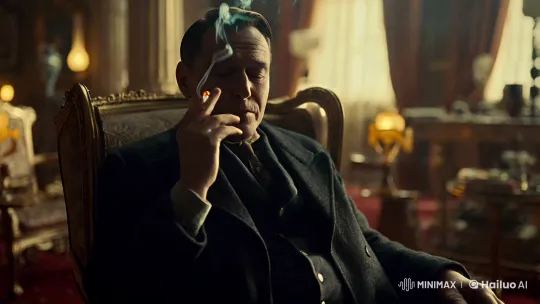 Contemplative Man in Antique-Lit Room – AI Generated Video | Hailuo AI