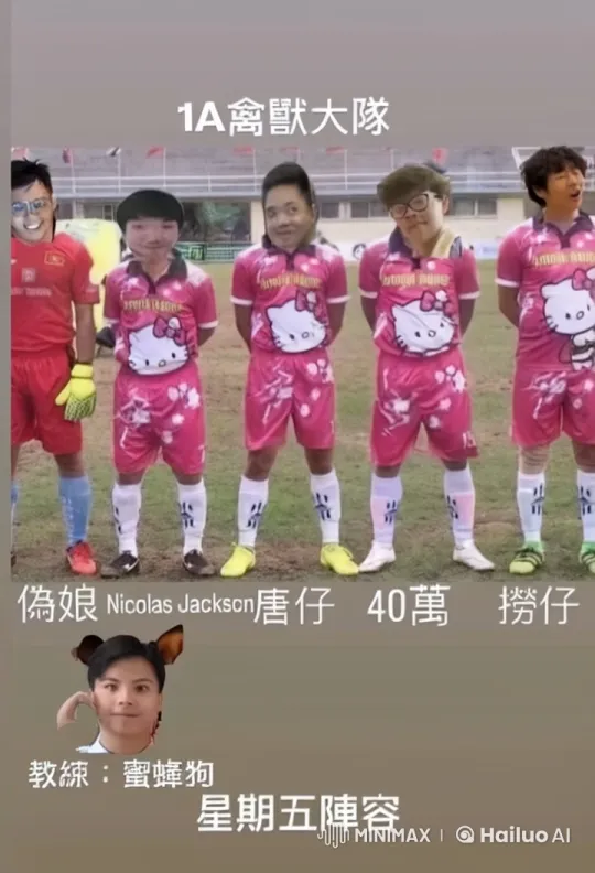 Pink Hello Kitty Soccer Team Shows Camaraderie – AI Generated Video | Hailuo AI
