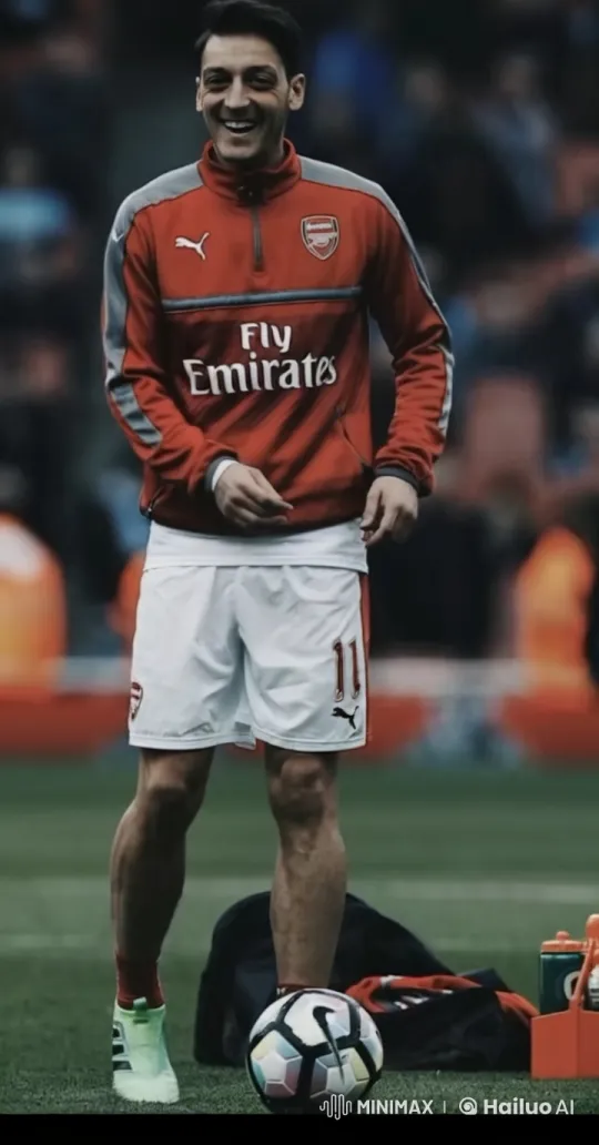 Arsenal Player Smokes on Field Amid Pre-Match Calm – AI Generated Video | Hailuo AI