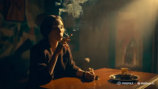 Intimate Aesthetic of Contemplation in Dim Light – AI Generated Video | Hailuo AI