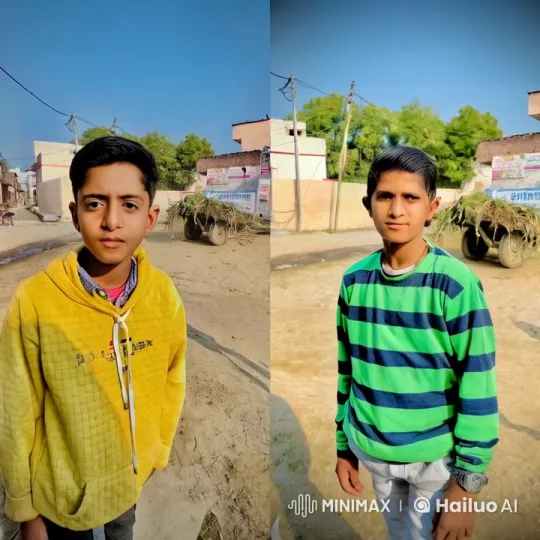 Boys Share Affectionate Moment in Rural Setting – AI Generated Video | Hailuo AI