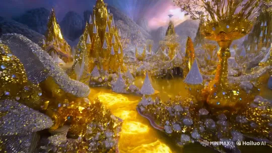 Golden Realm: Mesmerizing Panorama of Wealth and Nature – AI Generated Video | Hailuo AI