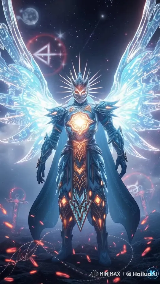 Majestic Angelic Figure in Celestial Radiance – AI Generated Video | Hailuo AI