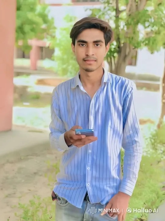 Young Man Using Smartphone in Serene Outdoor Setting – AI Generated Video | Hailuo AI