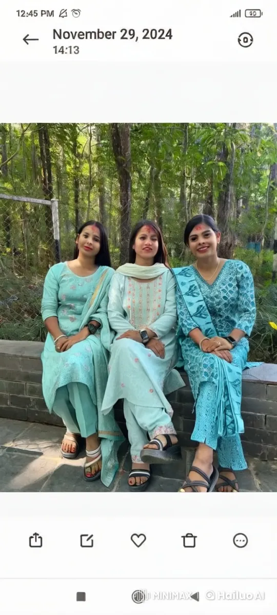 Traditional Attired Women Engage in Playful Fight in Forest – AI Generated Video | Hailuo AI