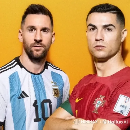 Argentina and Portugal Athletes Playfully Compete for Ice Cream – AI Generated Video | Hailuo AI