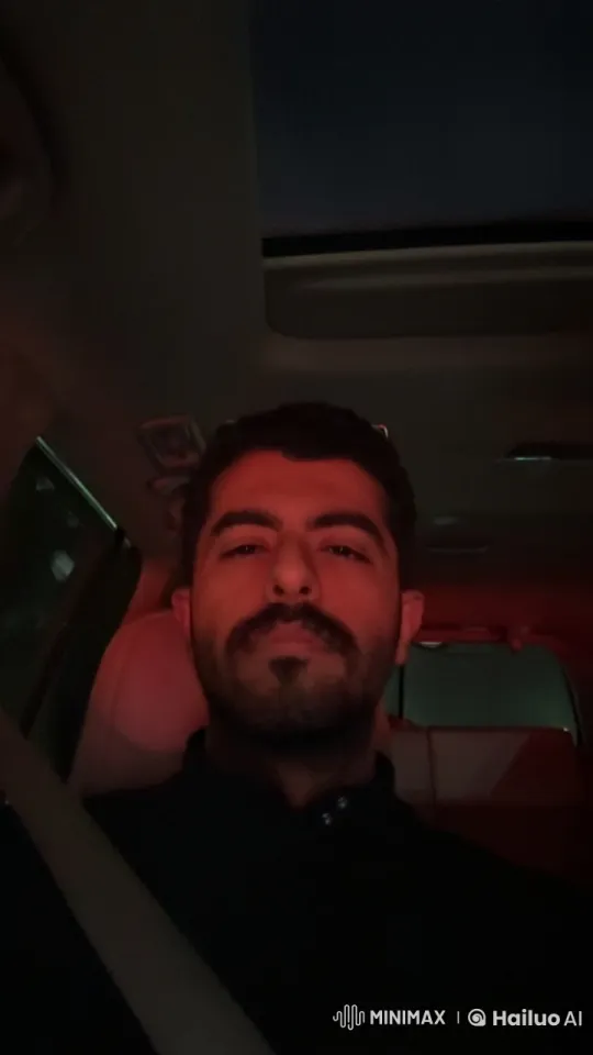 Man Smoking in a Moving Car at Night – AI Generated Video | Hailuo AI