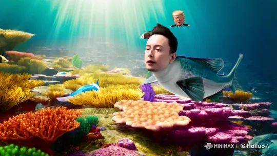 Elon Musk as a Fish in Surreal Underwater Ballet – AI Generated Video | Hailuo AI