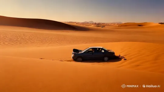 Stranded Woman Healed by Cats in Desert Oasis – AI Generated Video | Hailuo AI