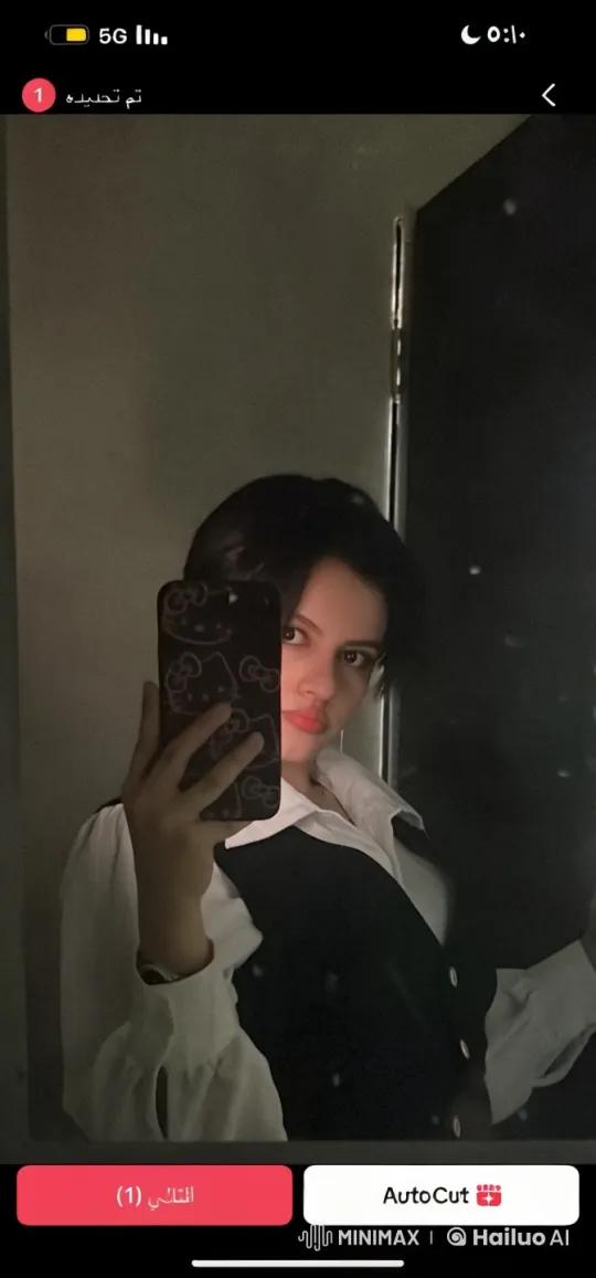 Moody Indoor Mirror Selfie with Smoking – AI Generated Video | Hailuo AI
