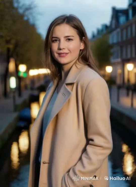 Young Woman Runs on Champs-Élysées at Twilight – AI Generated Video | Hailuo AI