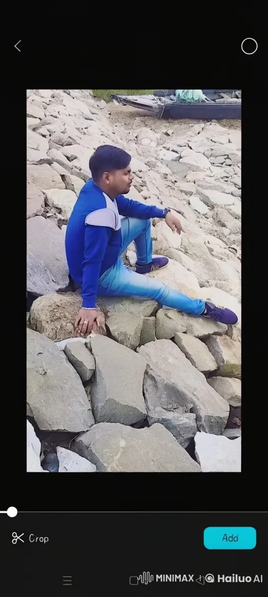 Young Person Relaxing by Water with Drone's Perspective – AI Generated Video | Hailuo AI