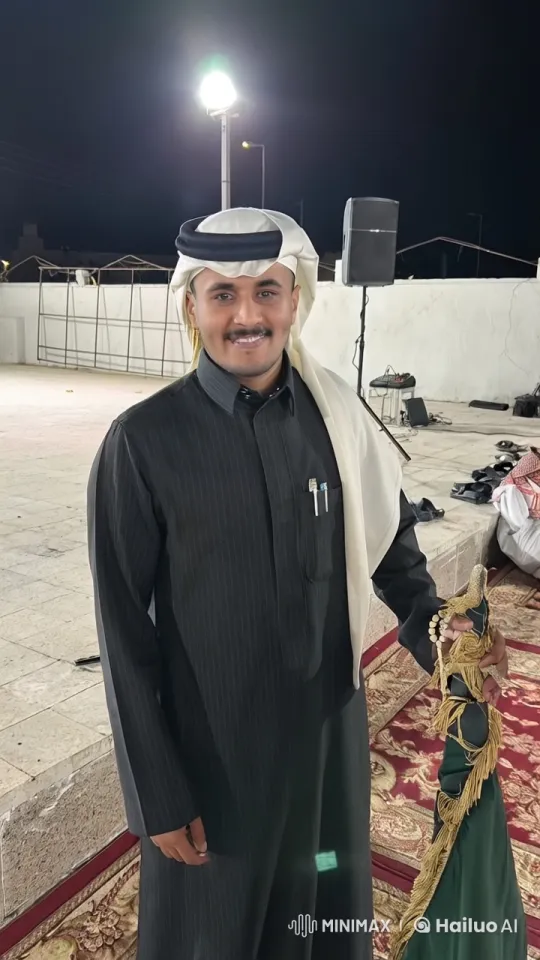 Traditional Man Reflects with Sword Under Night Light – AI Generated Video | Hailuo AI