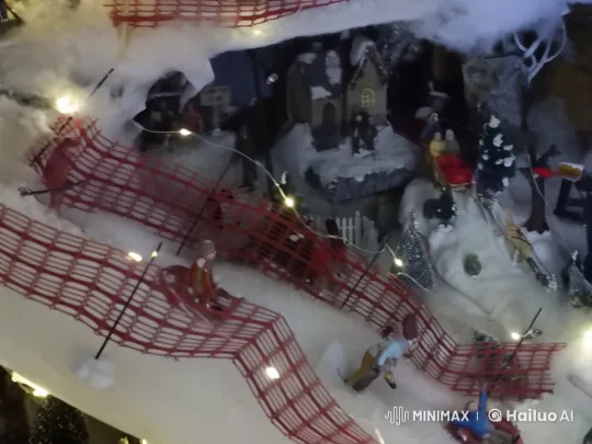 Winter Village: Activities and Festive Scenery – AI Generated Video | Hailuo AI