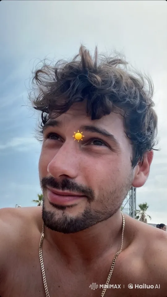 Shirtless Individual Smokes by the Beach – AI Generated Video | Hailuo AI