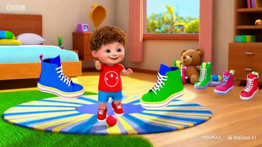Child and Animated Shoes in Vibrant Animated Short Film – AI Generated Video | Hailuo AI