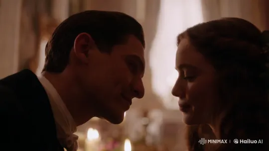 Intimate Kiss Captured in Elegant, Dimly Lit Scene – AI Generated Video | Hailuo AI
