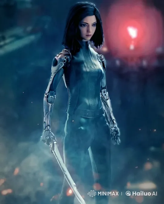 Cyborg Warrior Prepares in Futuristic Smoky Scene – AI Generated Video | Hailuo AI