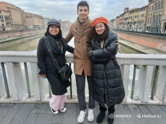 Three Friends Enjoy Florence in Chilly Weather – AI Generated Video | Hailuo AI