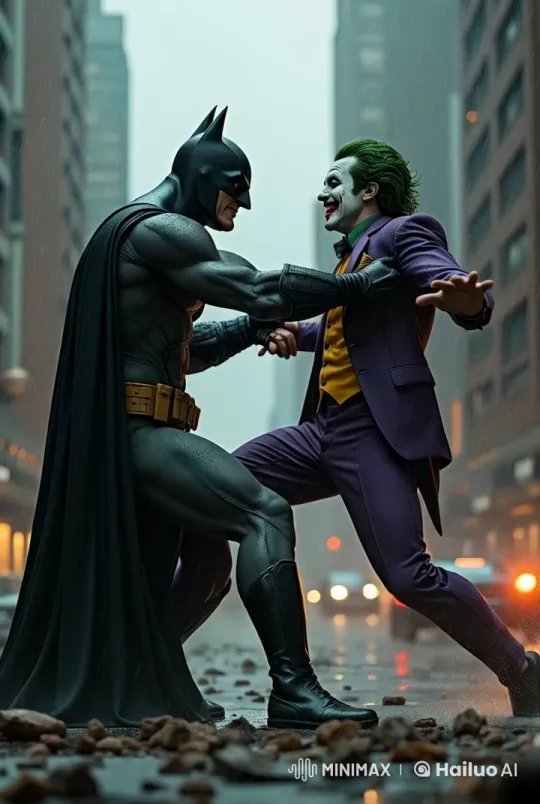 Batman and Joker's Dance of Rivalry – AI Generated Video | Hailuo AI