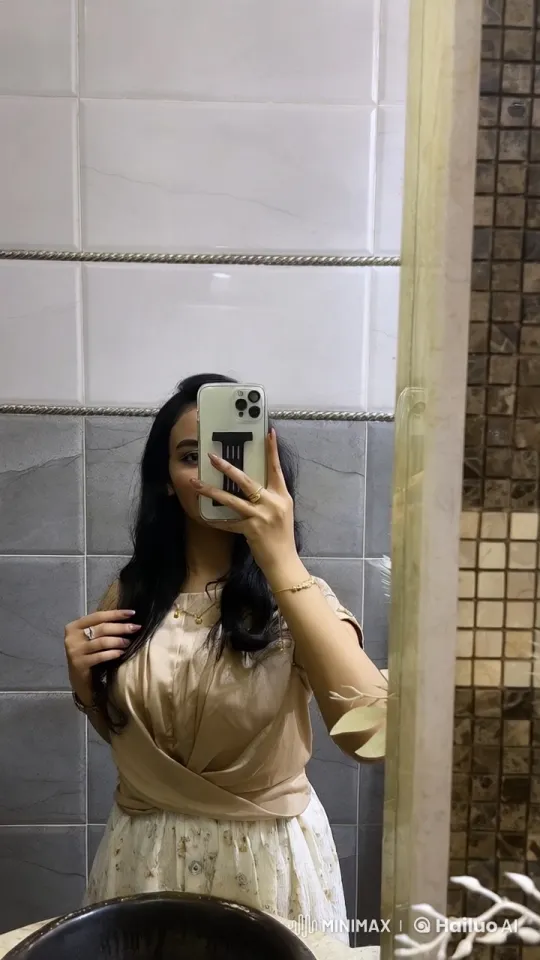 Woman Smoking in Bathroom Mirror Selfie – AI Generated Video | Hailuo AI