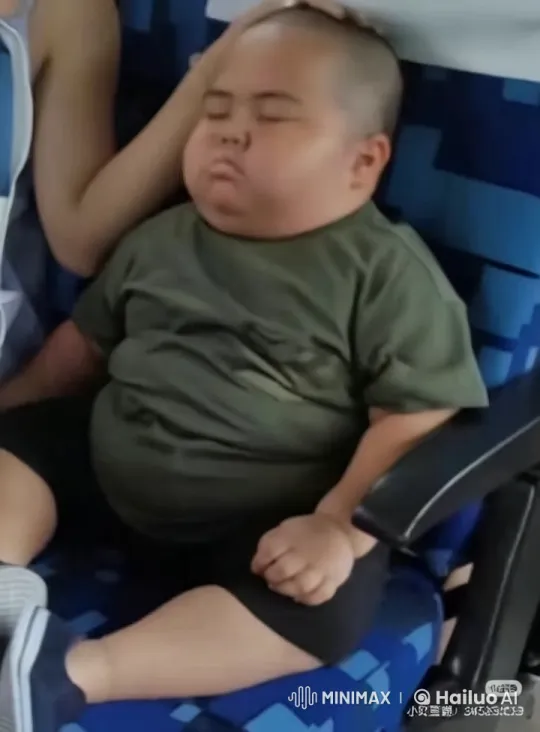 Adult Gently Wakes Sleeping Child in Chair – AI Generated Video | Hailuo AI
