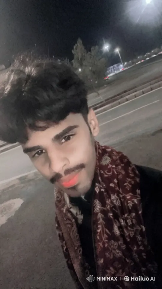 Nighttime Urban Scene: Man Smokes by Roadside – AI Generated Video | Hailuo AI