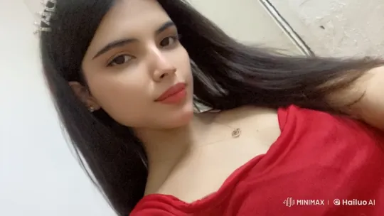 Young Woman in Red Top with Smoking Elegance – AI Generated Video | Hailuo AI