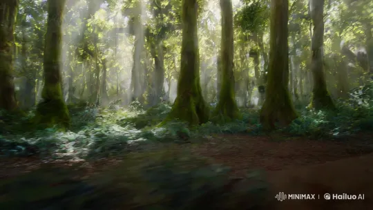 Enchanted Forest Chase: Aesthetic Hyperspeed POV – AI Generated Video | Hailuo AI