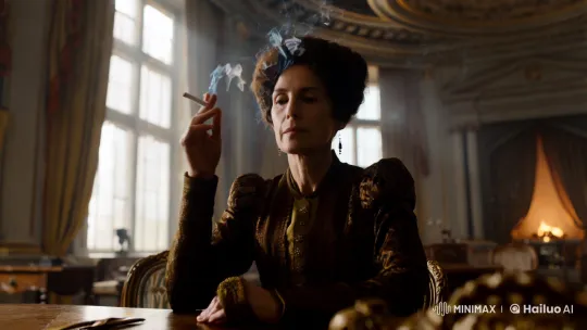Mysterious Woman in Opulent Room with Smoke – AI Generated Video | Hailuo AI