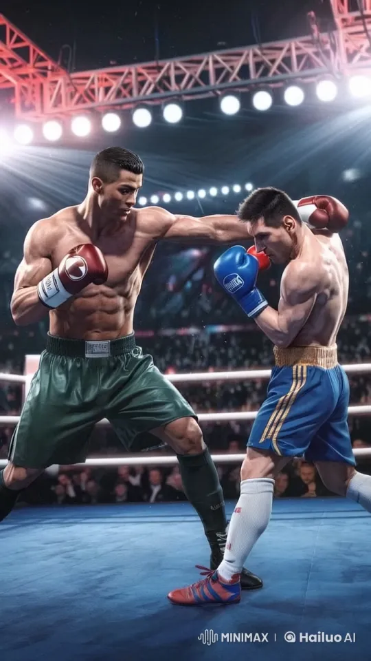 Ronaldo vs. Messi: Legendary Boxing Clash – AI Generated Video | Hailuo AI