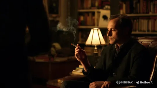 Contemplative Man in Intimate, Dimly Lit Setting – AI Generated Video | Hailuo AI