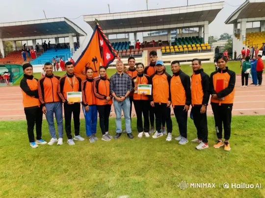 Sports Team Celebrates with Certificates and Trophy at Stadium – AI Generated Video | Hailuo AI