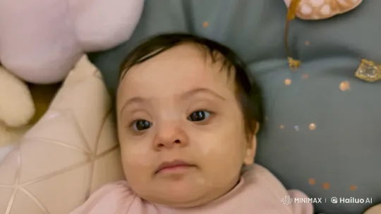 Baby's Serene Moments in a Cozy, Softly Lit Room – AI Generated Video | Hailuo AI