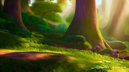 Adorable Puppy Explores Enchanted Forest in Whimsical Scene – AI Generated Video | Hailuo AI