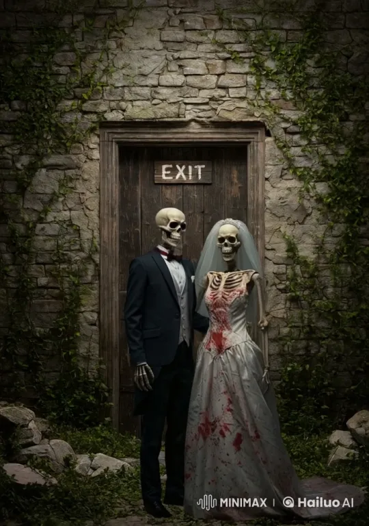 Skeletons' Embrace Turns into Skull Ring – AI Generated Video | Hailuo AI