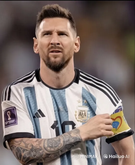 Argentinian Football Captain Smokes with Tattoos and Armband – AI Generated Video | Hailuo AI
