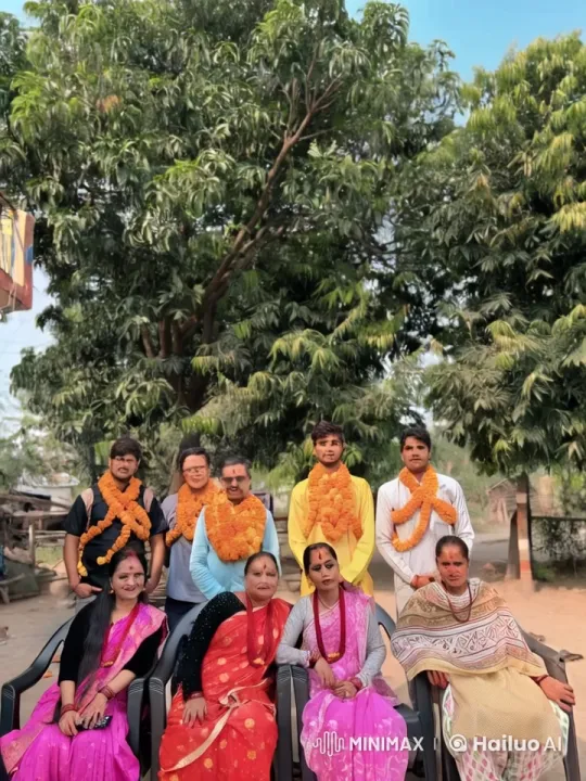 Traditional Attire Group Photo with Playful Fight – AI Generated Video | Hailuo AI