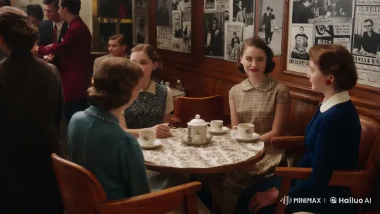 Retro Aesthetic: 1950s/1960s Youth in Vintage Cafe Scene – AI Generated Video | Hailuo AI