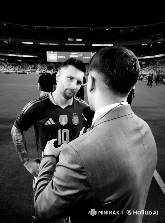 Footballer Interviewed on Field Amidst Stadium Lights – AI Generated Video | Hailuo AI