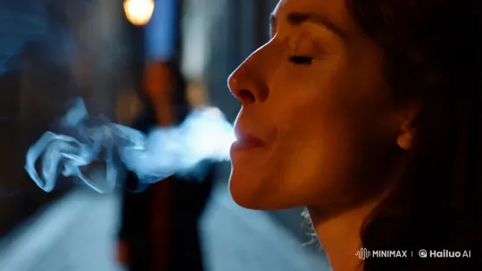 Woman Smokes in Alley: A Study in Contrast and Composition – AI Generated Video | Hailuo AI