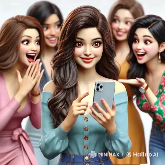 Woman Showcases New Networking Company '5' to Friends – AI Generated Video | Hailuo AI